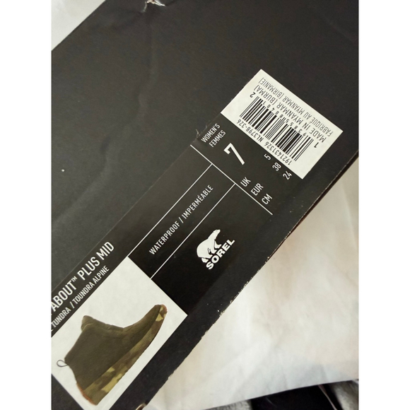 NWT Sorel Women's Out N About Plus Mid Boot Rain Waterproof Green Camo Size 7 - Picture 5 of 13